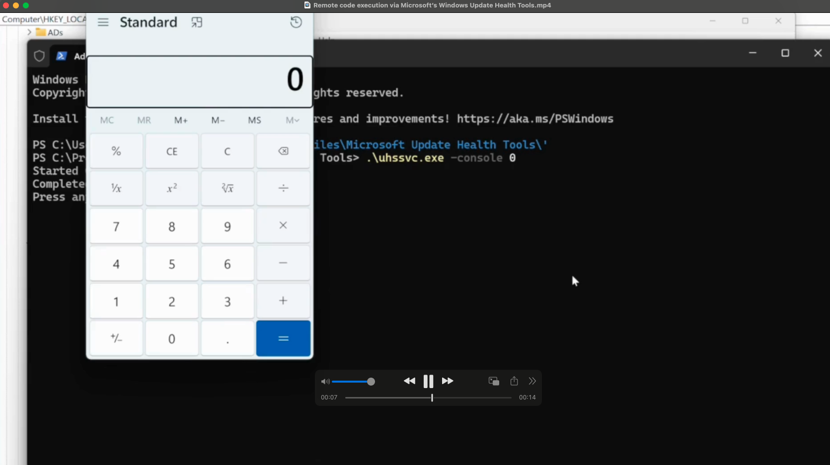remote code execution with Windows Health Tools